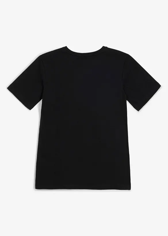 T-Shirt aus reiner Bio-Baumwolle in schwarz von hinten - bonprix