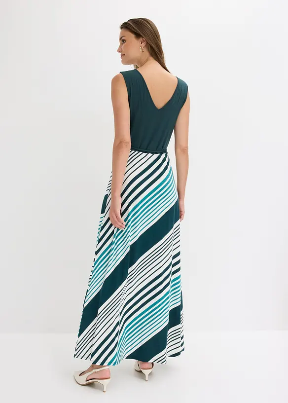 Maxikleid aus softem Viskose-Mix in grün von hinten (Totalaufnahme) - bonprix Maxikleid aus softem Viskose-Mix in grün von hinten (Totalaufnahme) - bonprix