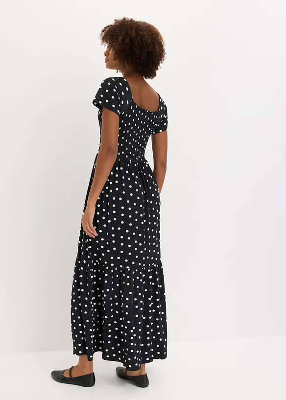 Maxikleid aus fließender Viskose in schwarz von hinten (Totalaufnahme) - bonprix Maxikleid aus fließender Viskose in schwarz von hinten (Totalaufnahme) - bonprix