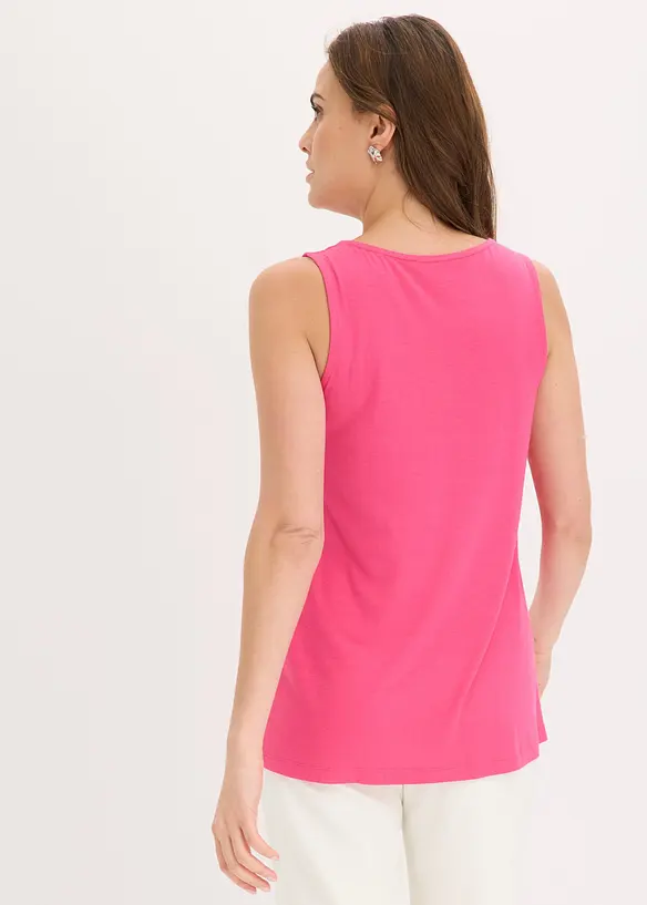 Top mit Zipper in pink von hinten (im Anschnitt) - bonprix