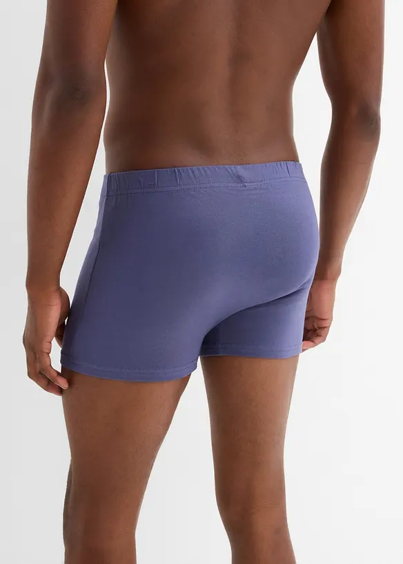 Boxershorts eng mit Baumwolle (5er Pack) in schwarz von hinten - bonprix