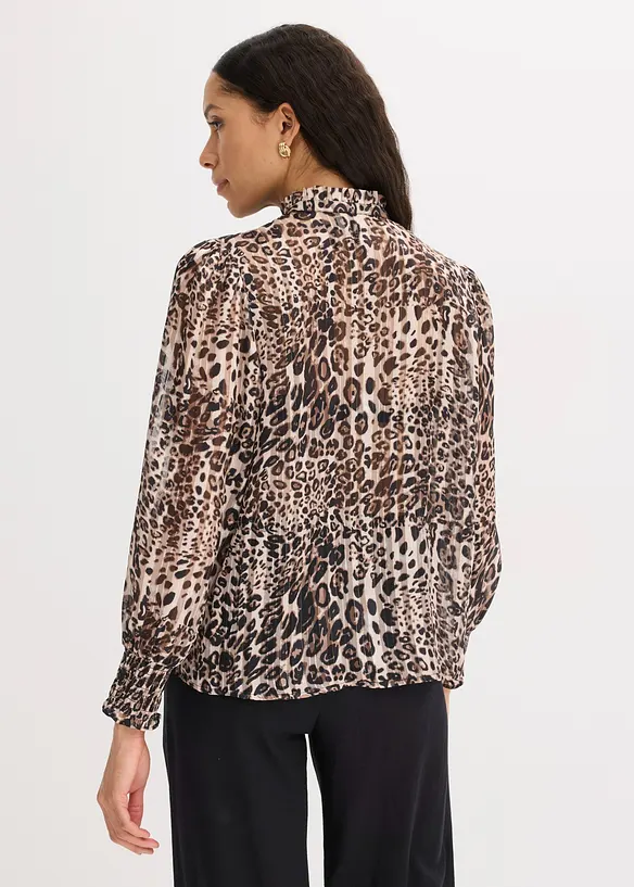 Bluse in beige von hinten (im Anschnitt) - bonprix