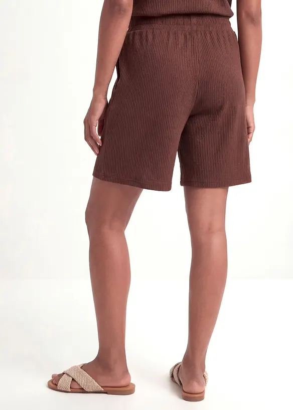 Schlupf-Shorts aus Borkencrepe in braun von hinten - bonprix Schlupf-Shorts aus Borkencrepe in braun von hinten - bonprix