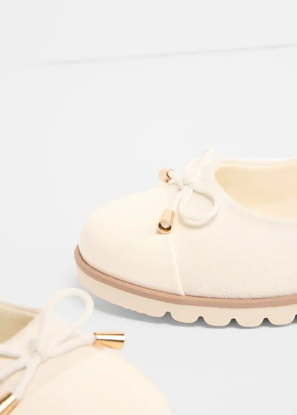 Ballerinas mit gepolsterter Innensohle in beige - bonprix