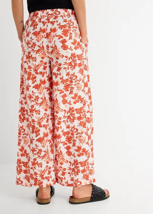 Culotte aus fließendem Viskose-Mix in weiß von hinten - bonprix Culotte aus fließendem Viskose-Mix in weiß von hinten - bonprix