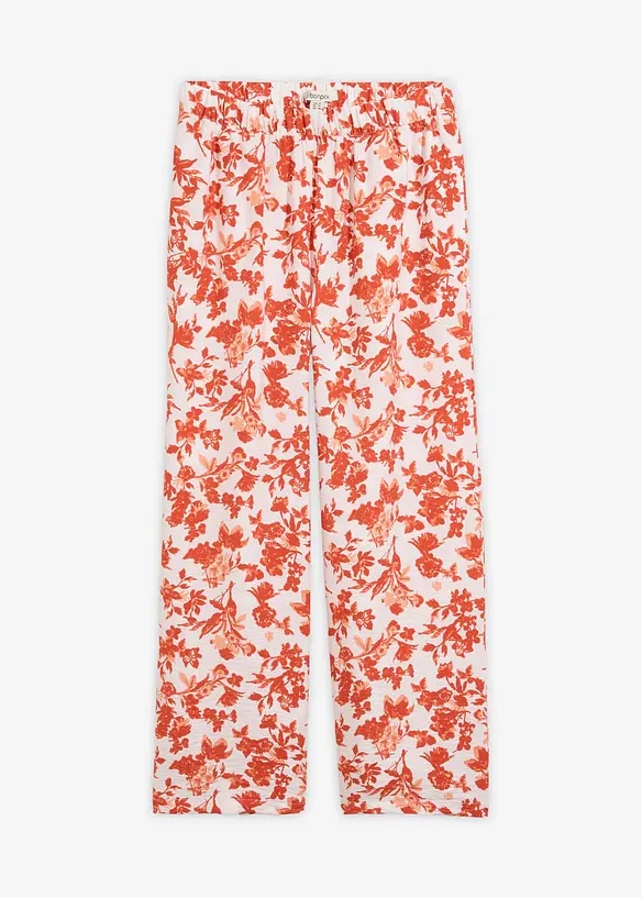Culotte aus fließendem Viskose-Mix in weiß von vorne - bonprix Culotte aus fließendem Viskose-Mix in weiß von vorne - bonprix