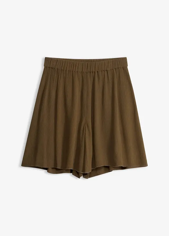 Strandshorts aus fließender Viskose in grün von vorne - bonprix Strandshorts aus fließender Viskose in grün von vorne - bonprix