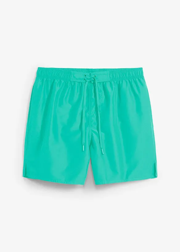 Badeshorts mit seitlichen Taschen in grün von vorne - bonprix
