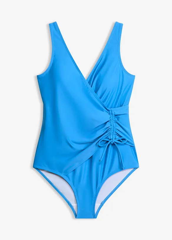 Light Shape-Badeanzug mit Raffung in blau von vorne - bonprix