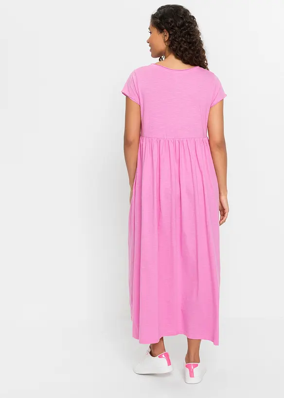 Shirtkleid aus Bio-Baumwolle in pink von hinten (Totalaufnahme) - bonprix
