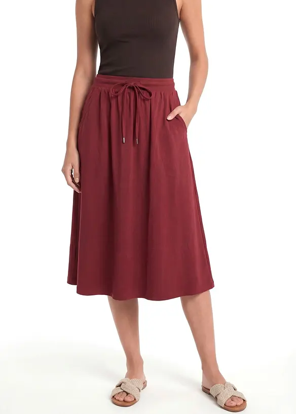 Jersey-Rock aus Baumwoll-Mix in rot von vorne - bonprix Jersey-Rock aus Baumwoll-Mix in rot von vorne - bonprix