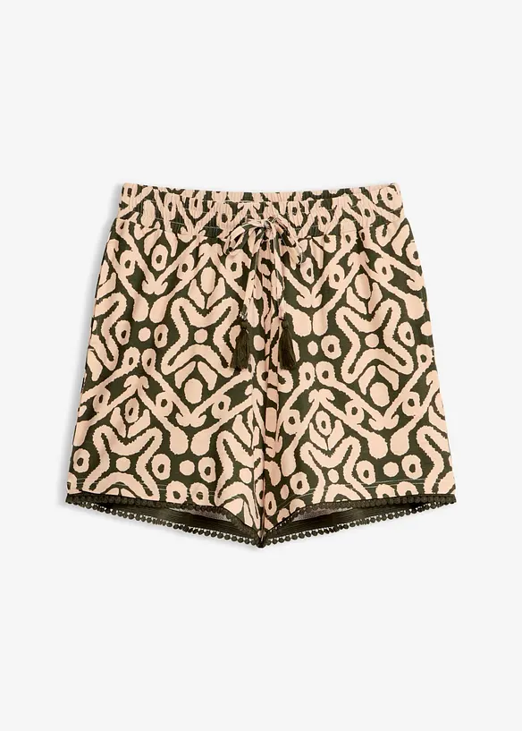 Jersey-Shorts aus softem Viskose-Mix in grün von vorne - bonprix Jersey-Shorts aus softem Viskose-Mix in grün von vorne - bonprix