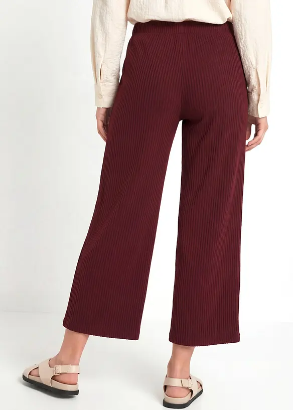Jersey-Hose aus Rippe mit Bequembund in rot von hinten - bonprix Jersey-Hose aus Rippe mit Bequembund in rot von hinten - bonprix