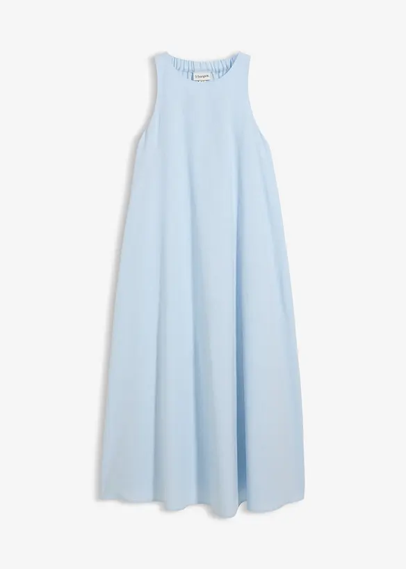 Ausgestelltes Midikleid aus Viskose-Mix in blau von vorne - bonprix