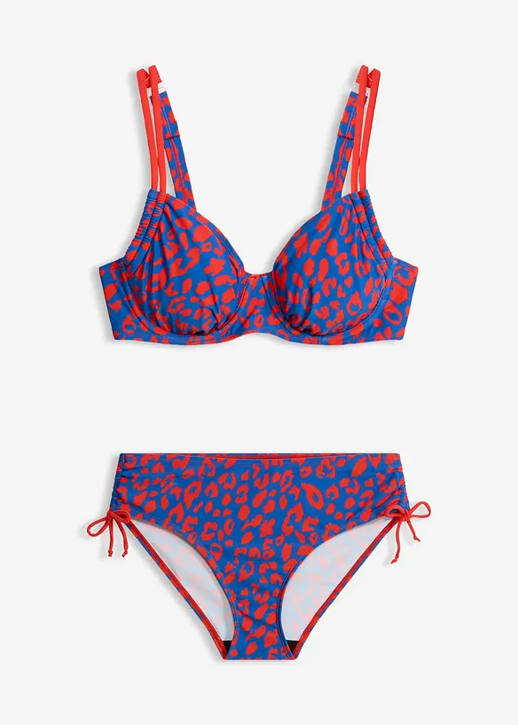 Bügel-Bikini mit Bindebändern (2-tlg. Set) in blau von vorne - bonprix