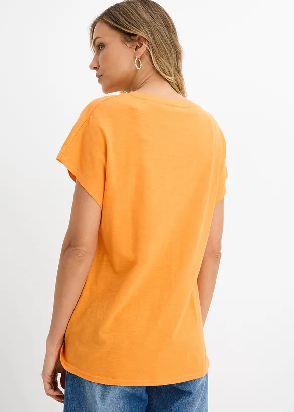 Shirt aus reiner Bio-Baumwolle in orange von hinten (im Anschnitt) - bonprix Shirt aus reiner Bio-Baumwolle in orange von hinten (im Anschnitt) - bonprix