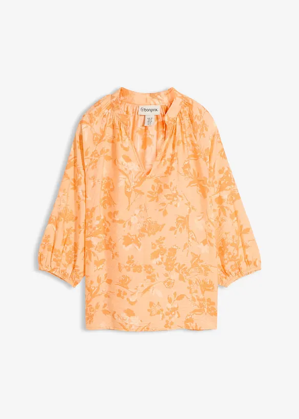 Tunikabluse aus Viskose-Mix in orange von vorne - bonprix
