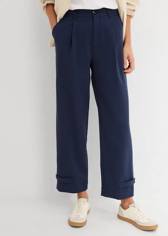 Barrel-Hose aus Viskose-Mix in blau von vorne - bonprix Barrel-Hose aus Viskose-Mix in blau von vorne - bonprix