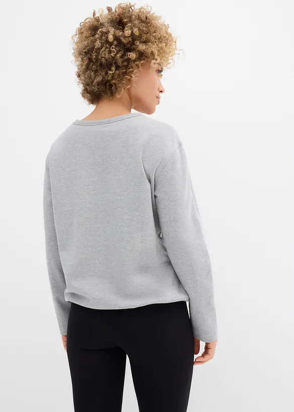 Sweatshirt mit Bio-Baumwolle in grau von hinten (im Anschnitt) - bonprix