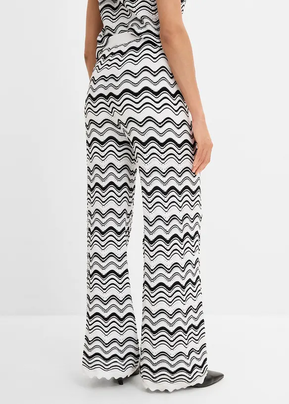 Strickhose in weiß von hinten - bonprix