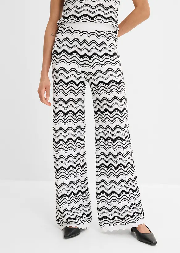 Strickhose in weiß von vorne - bonprix