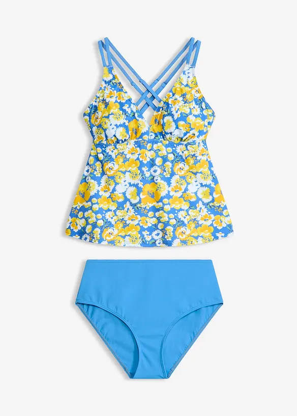 Tankini (2-tlg.Set) in blau von vorne - bonprix