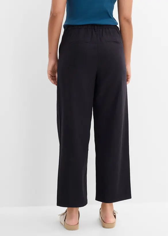 Barrel-Hose aus Viskose-Mix in schwarz von hinten - bonprix
