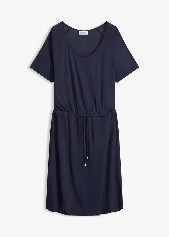 Strandkleid aus feiner Viskose in blau von vorne - bonprix