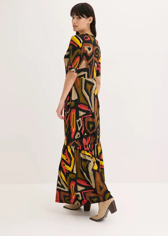 Maxikleid aus softem Viskose-Mix in rot von hinten (Totalaufnahme) - bonprix Maxikleid aus softem Viskose-Mix in rot von hinten (Totalaufnahme) - bonprix