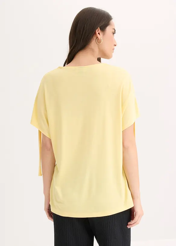 Shirt aus softem Modal-Mix in gelb von hinten (im Anschnitt) - bonprix