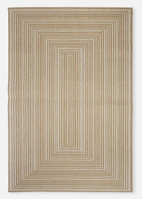 In- und Outdoor Teppich mit moderner Musterung in beige von vorne - bonprix