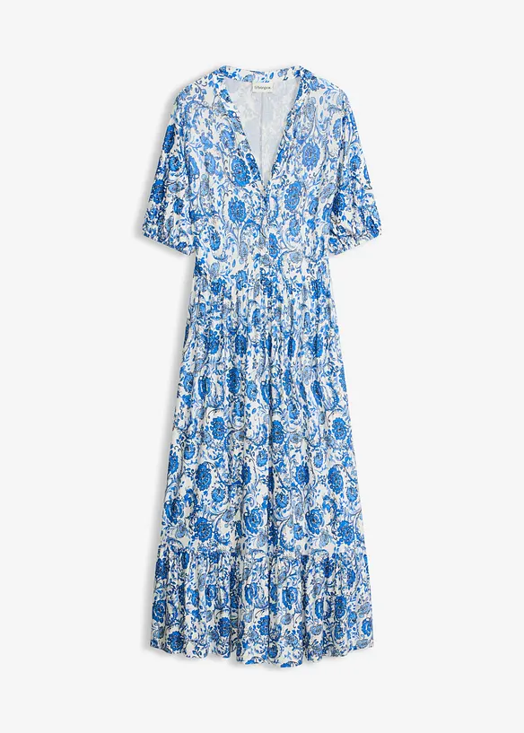 Jerseykleid aus softem Viskose-Mix in weiß von vorne - bonprix Jerseykleid aus softem Viskose-Mix in weiß von vorne - bonprix