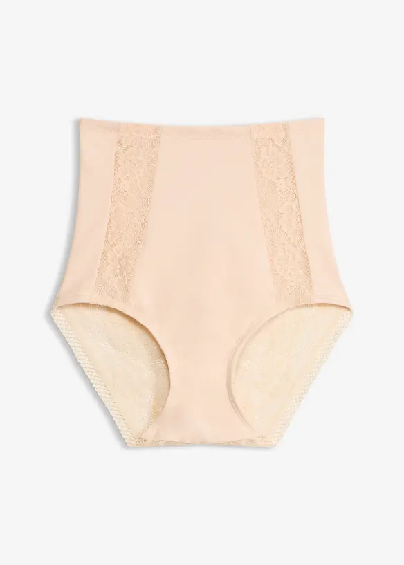 Medium Shape Panty mit Spitze in beige von vorne - bonprix