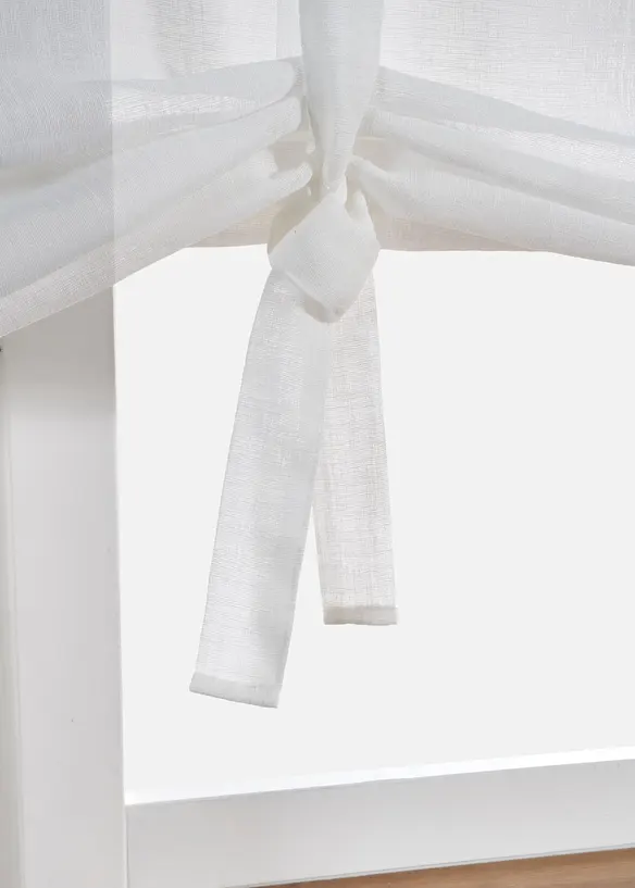 Bindegardine mit Struktur in weiß (Detailaufnahme) - bonprix