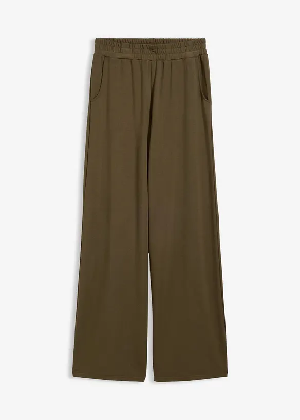 Schlupfhose aus Punto di Roma in grün von vorne - bonprix