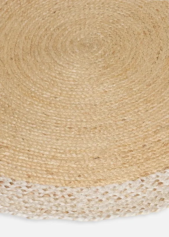 Runder Jute-Teppich in beige (Detailaufnahme) - bonprix