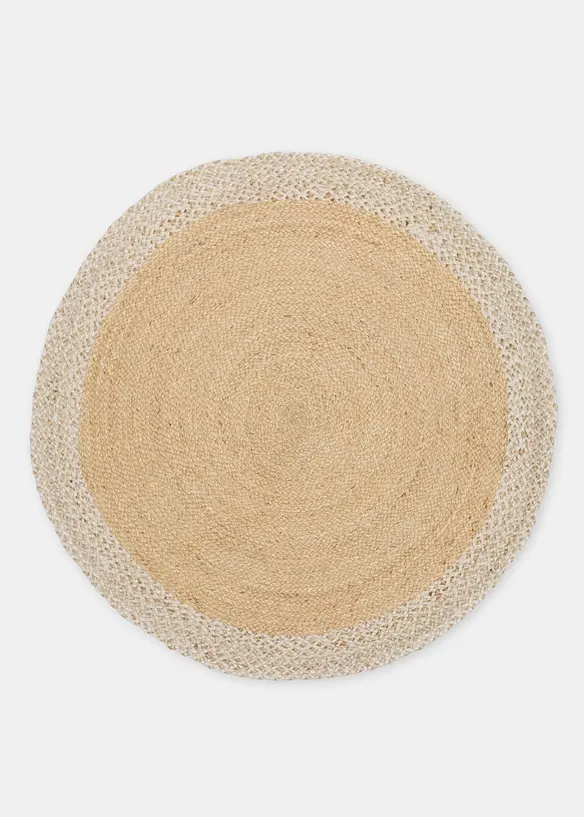 Runder Jute-Teppich in beige von vorne - bonprix