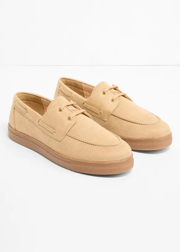 Loafer mit Schnürung in beige - bonprix