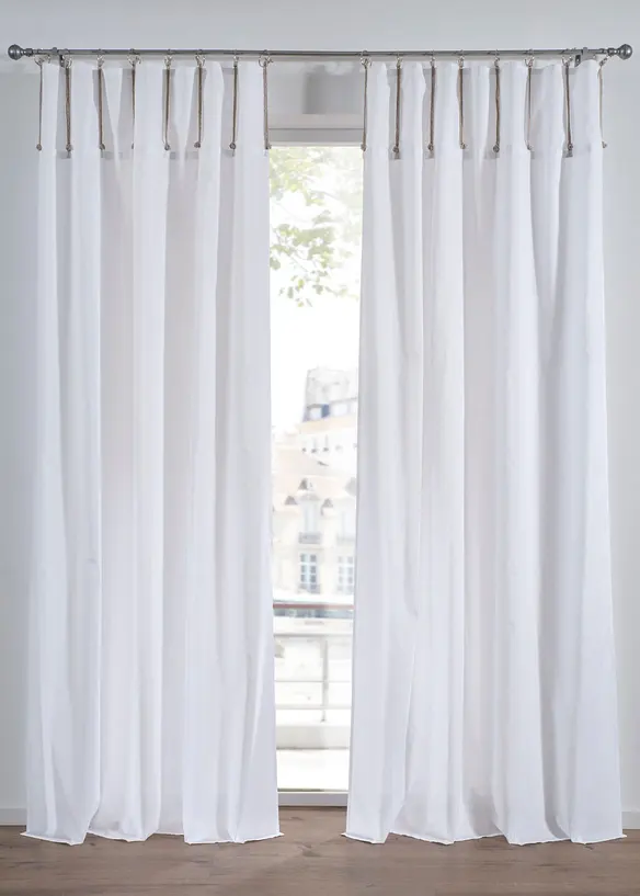 Gardine mit Ringen (1er Pack) in weiß - bonprix