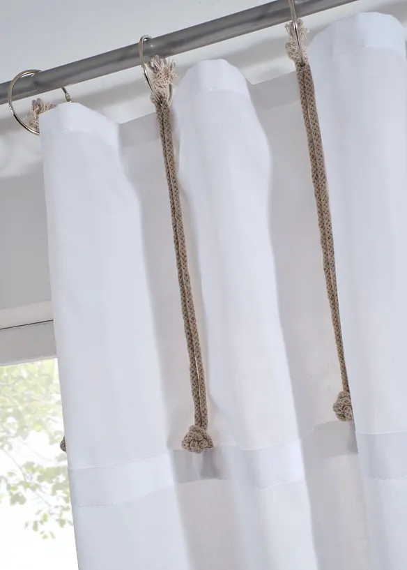 Gardine mit Ringen (1er Pack) in weiß (Detailaufnahme) - bonprix