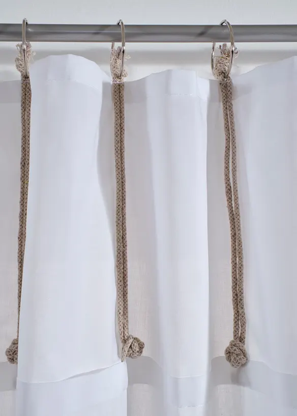 Gardine mit Ringen (1er Pack) in weiß - bonprix