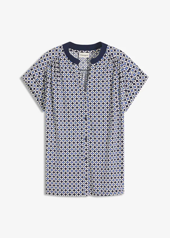 Shirtbluse bedruckt in blau von vorne - bonprix Shirtbluse bedruckt in blau von vorne - bonprix