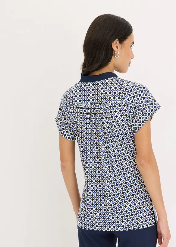 Shirtbluse bedruckt in blau von hinten (im Anschnitt) - bonprix Shirtbluse bedruckt in blau von hinten (im Anschnitt) - bonprix