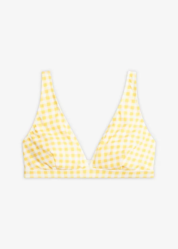 Triangel-Bikinioberteil in weiß von vorne - bonprix
