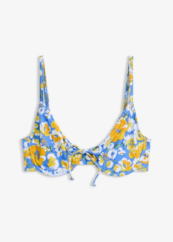 Bügel-Bikinioberteil in blau von vorne - bonprix