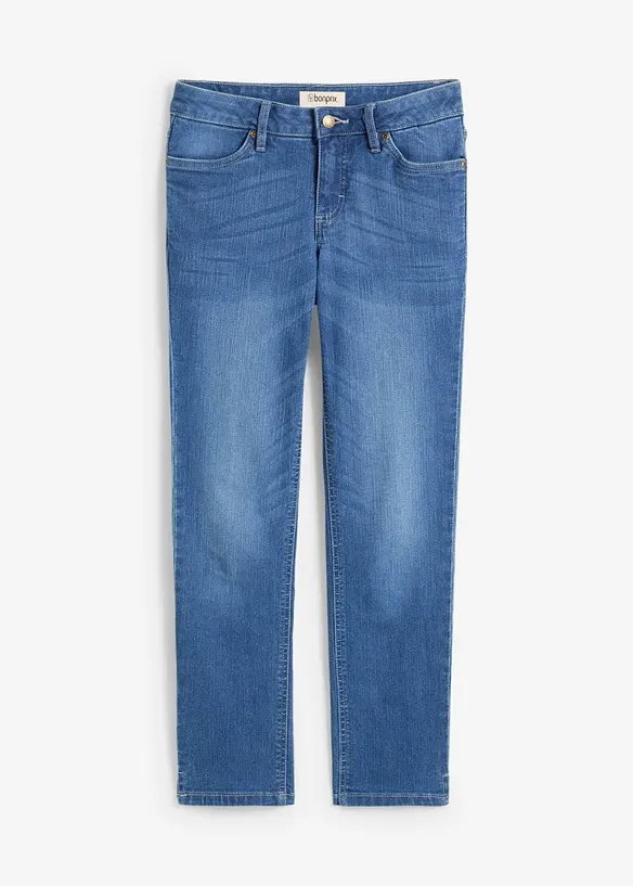7/8-Jeans mit Schlitz Stretch in blau von vorne - bonprix