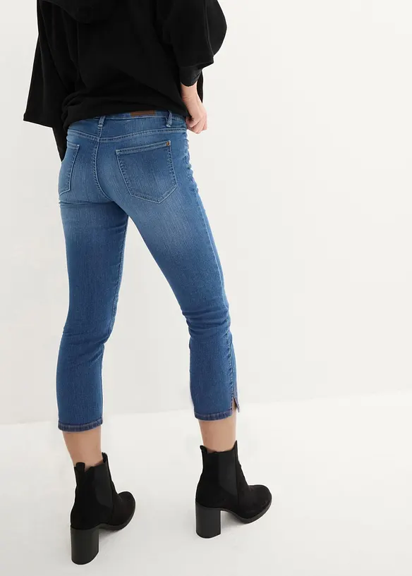 7/8-Jeans mit Schlitz Stretch in blau von hinten - bonprix