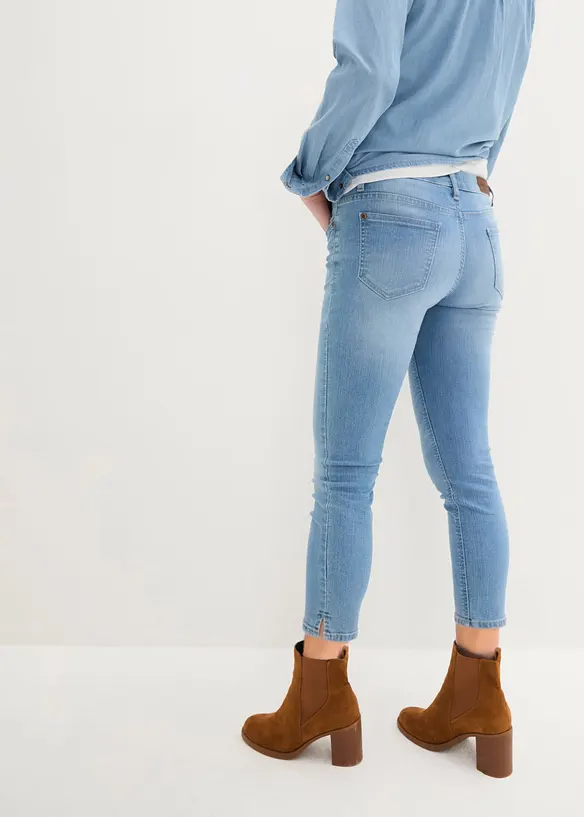 7/8-Jeans mit Schlitz Stretch in blau von hinten - bonprix