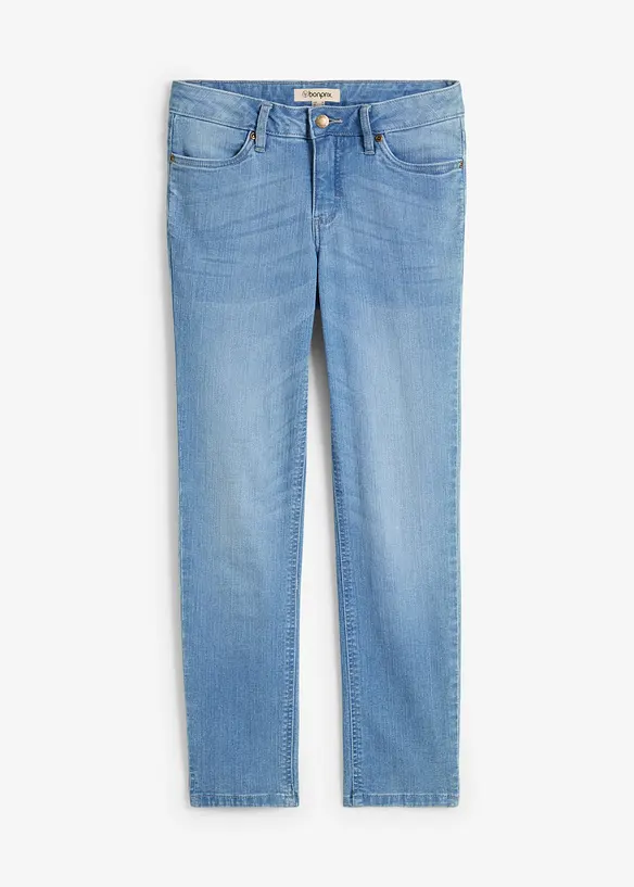 7/8-Jeans mit Schlitz Stretch in blau von vorne - bonprix