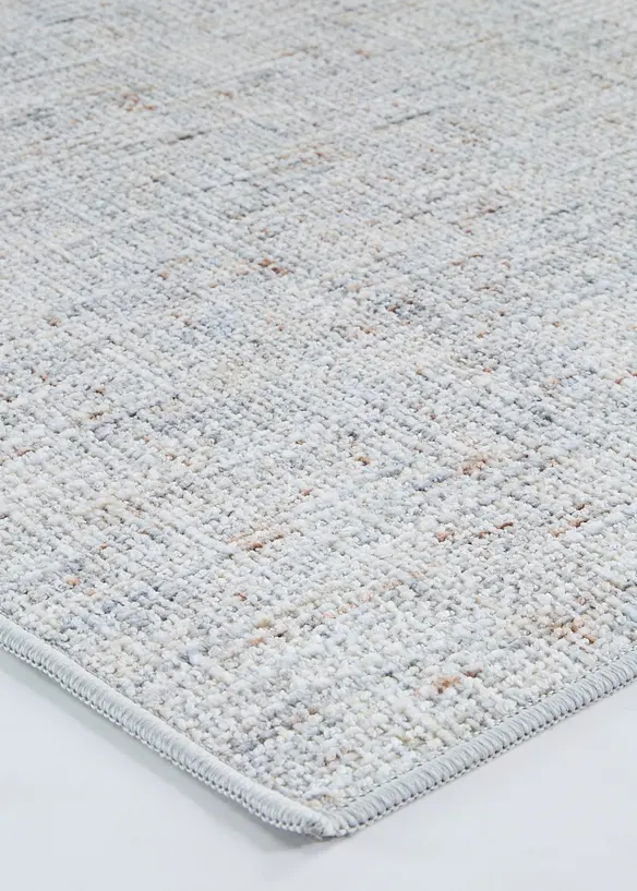 Waschbarer Teppich mit dezenter Musterung in grau (Detailaufnahme) - bonprix